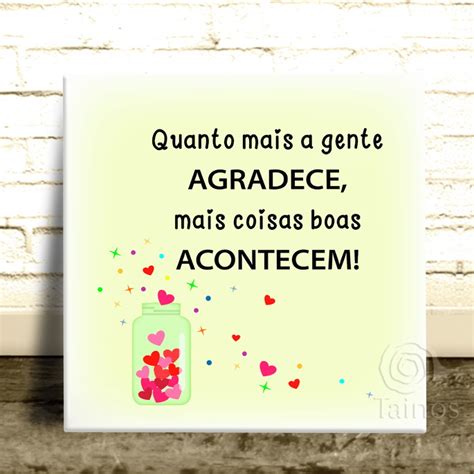 Azulejo Decorado X Frases Quanto Mais A Gente Agradece