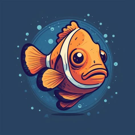 Premium AI Image | A cartoon illustration of a clown fish