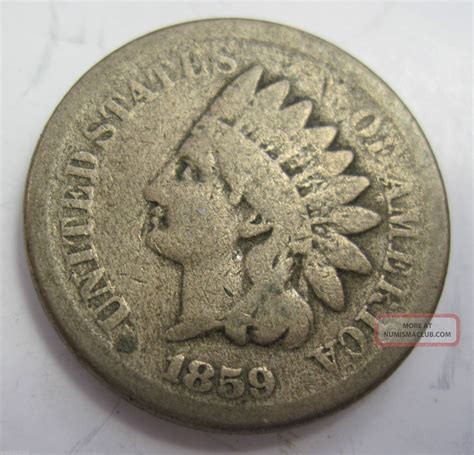 1859 Indian Head Cent Penny Coin (130d)