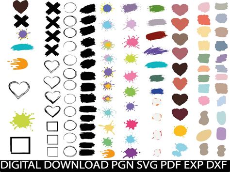 Paint Brush Stroke Svg Bundle Hand Drawn Brush Stroke Svg Etsy