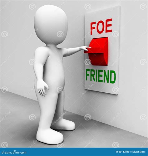 Friend Foe Switch Shows Ally Or Enemy Stock Photo Image 38147810