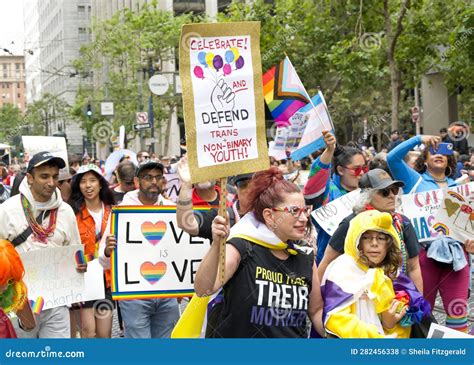 Participants At The Gay Pride Parade San Francisco CA Editorial Stock Photo Image Of Lgbt