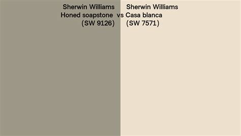 Sherwin Williams Honed Soapstone Vs Casa Blanca Side By Side Comparison