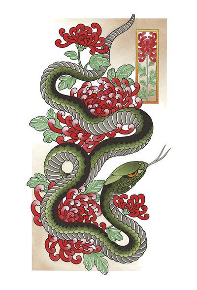 Cwf Hannya Snake Prints Print Cult Traditional Japanese Tattoos