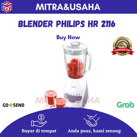 PHILIPS HR 2116 BLENDER TANGO ABU GELAS KACA 2 LITER LITRE LT 350