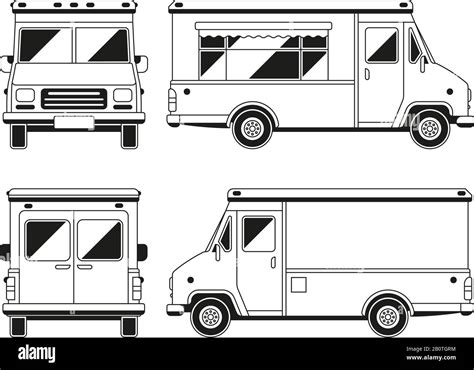 Food Truck Cut Out Stock Images Pictures Alamy