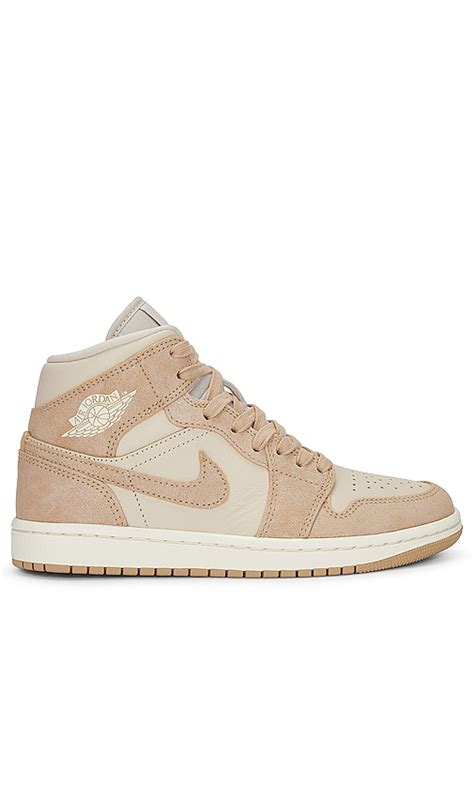 Jordan Air Jordan 1 Mid Sneaker in Legend Light Brown, Legend Medium Brown, & Sail | REVOLVE