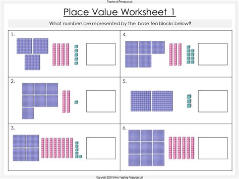 Place Value Chart 3rd Grade Printable