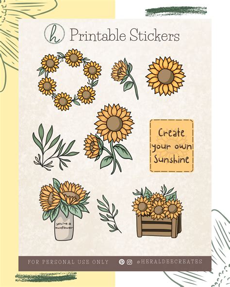 Printable Journal Stickers