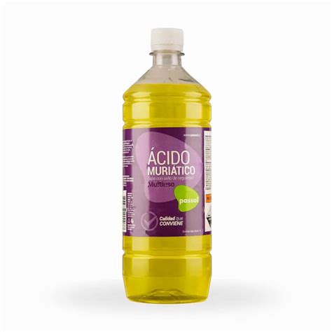 Ácido Muriático 1 Litro - ACIDO MURIATICO PASSOL 1 LITRO - RyC Ferretero