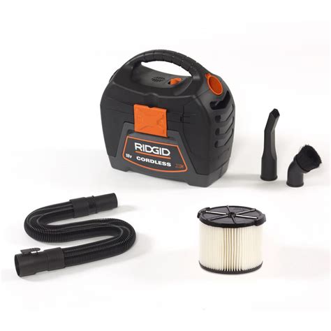 Ridgid 3 Gal 18v Cordless Handheld Wet Dry Vac Wd0319 The Home Depot