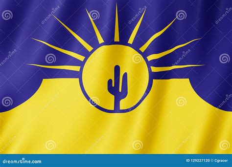 Flag Of Mesa City Arizona Us Stock Illustration Illustration Of City