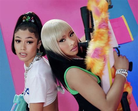 Nicki Minaj And Coi Leray Rock Pink Bobs For Blick Blick Visuals