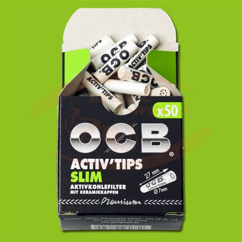 OCB Premium Activ Tips Slim 50 Pc Ethnic World