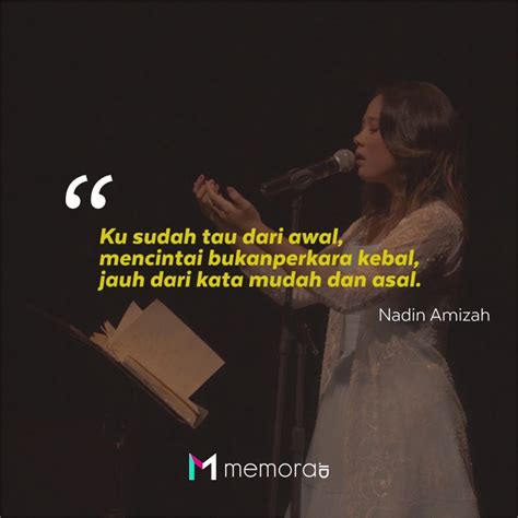 Kata Kata Mutiara Nadin Amizah Dari Lirik Lagu Pengemban Cinta