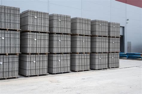 Premium Photo Neatly Stacked Bricks Building Blocks Paving Slabs