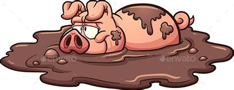 Pig In Mud Pig In Mud Pig Art Pig Cartoon