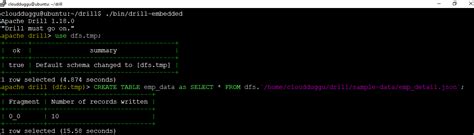 Apache Drill Ddl Statements Tutorial Cloudduggu