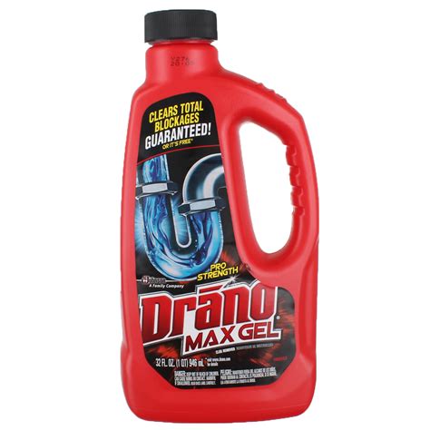 Drano Max Gel Clog Remover Liquid 32 Fl Oz 2 Pack Bundle