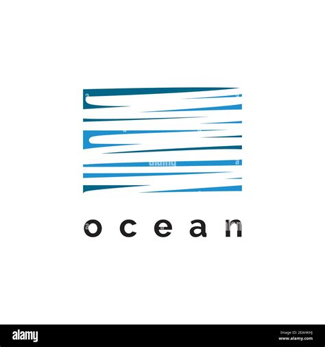 Ocean Illustration Symbol Logo Design Vector Template Stock Vector