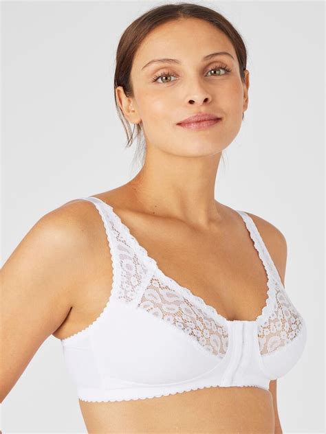 Soutien Gorge Sans Armatures Ouvert Devant Damart Blanc Kiabi