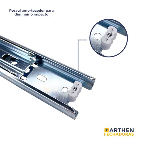 Corredi A Trilho Telesc Pico Refor Ado Para Gaveta Par Kg