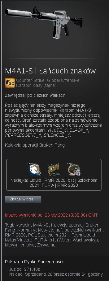 M4A1 S Łańcuch znaków BS skin cs go skiny cs go Turzyn Kup teraz na