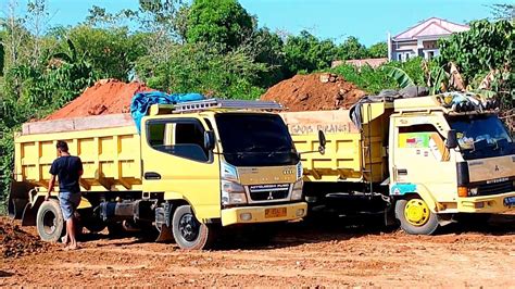 Mobil Dump Truk Canter Hdx Muat Tanah Full Bak Truk Tanah Mobil Dump