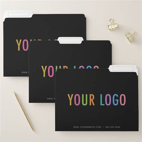 Custom Promotional File Folders With Company Logo