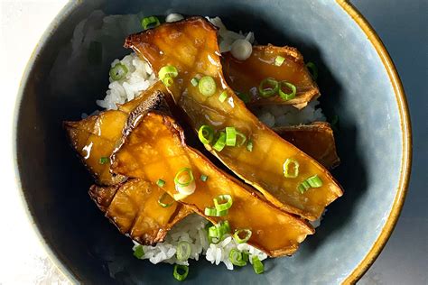 Miso Glazed King Oyster Mushrooms