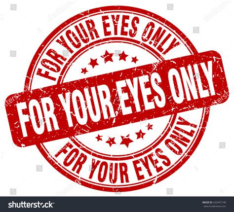 Your Eyes Only Stamp Stock Vector Royalty Free 422447140 Shutterstock