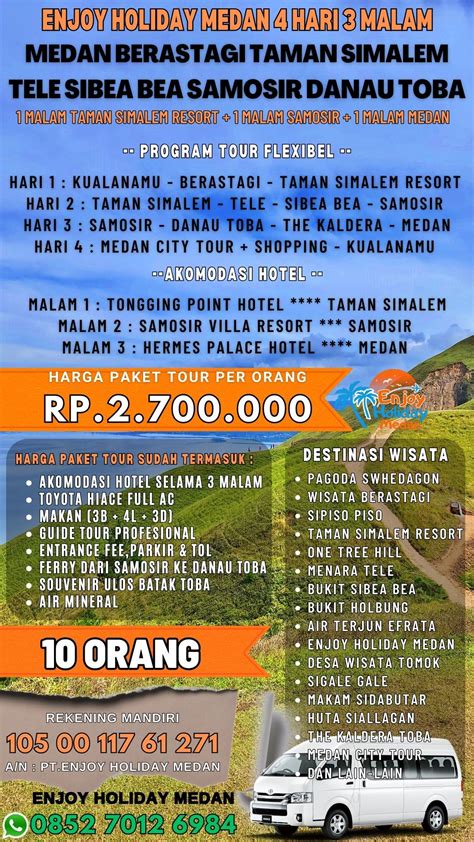 Paket Wisata Medan Hari Malam Paket Wisata Danau Toba