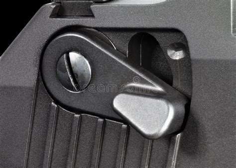 Safety Mechanism on a Semi Automatic Pistol Stock Photo - Image of control, hole: 261590356