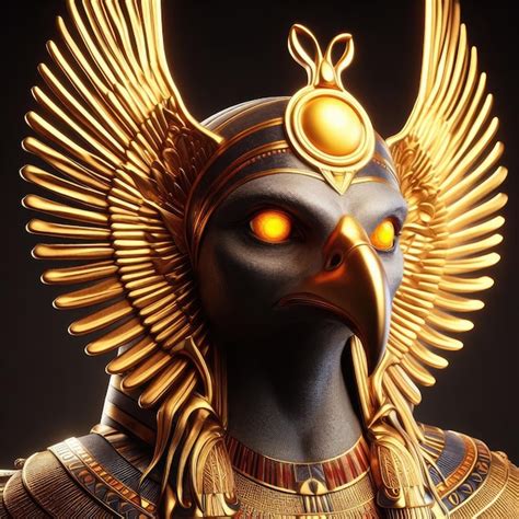 Premium Photo Egyptian God Of Sun Amun Ra Illustration Background