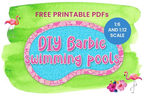 Diy Barbie Pool Free Dollhouse Printables Suni Doll