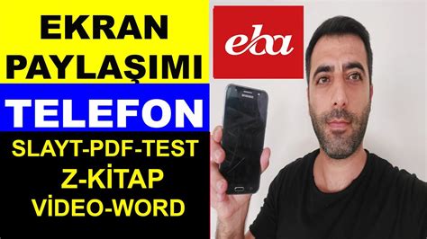 TELEFONDAN EBA CANLI DERS EKRAN PAYLAŞIMI NASIL YAPILIR TELEFONDAN EBA