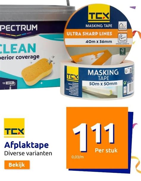 TCX Afplaktape Per Stuk Aanbieding Bij Action