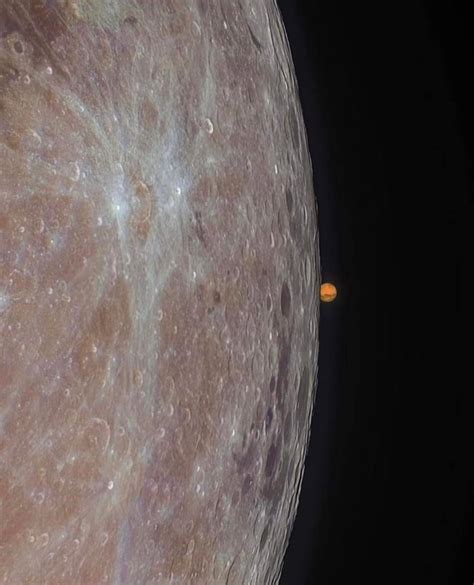 Impressive Capture Of Mars Behind The Moon Image Credit Cosmic Background