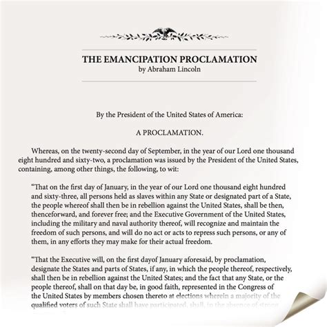 September 22 The Emancipation Proclamation Warning Fcit