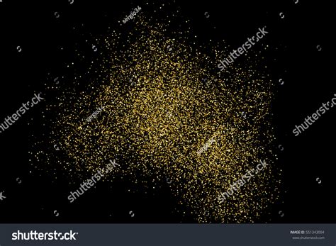 Gold Glitter Texture Isolated On Black Stock Vector (Royalty Free) 551343004