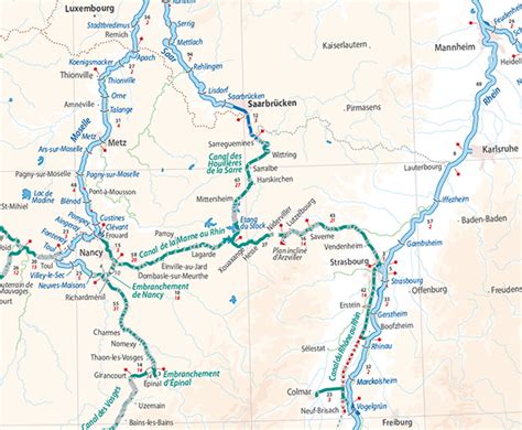 Map Of European Waterways 2021 Nautisk Fritid