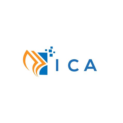 ICA credit repair accounting logo design on white background. ICA ...