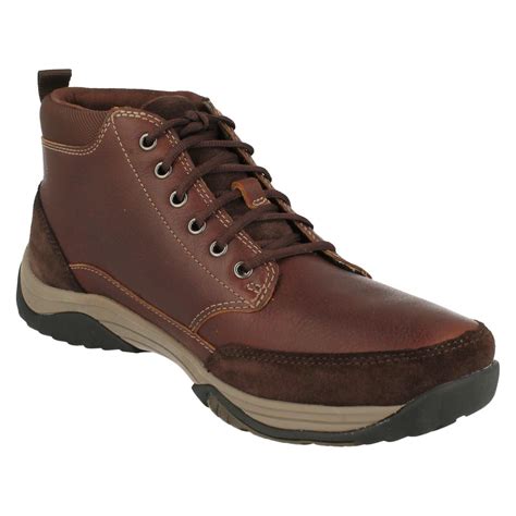 Mens Clarks Goretex Leather Waterproof Lace Up Boots - Baystone Top GTX ...