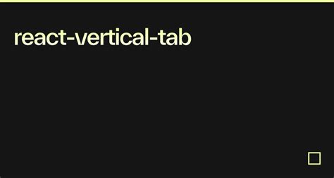 React Vertical Tab Codesandbox