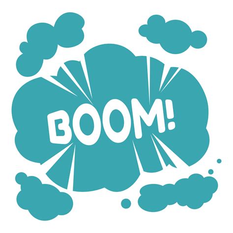 Boom expression, sticker or emoji or explosion 17795091 Vector Art at ...