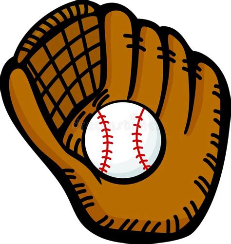 Baseball Glove And Ball Vector Illustration Stock Vector Illustration