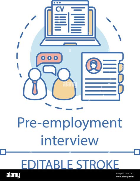 Pre Employment Interview Concept Icon Hr Agency Employment Service