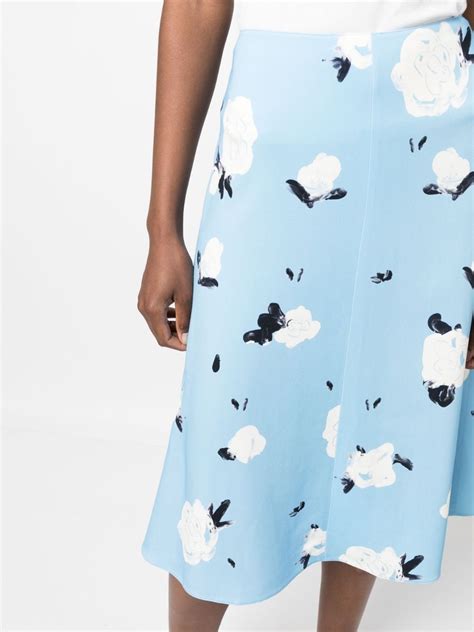 Marni Floral Print A Line Skirt Farfetch