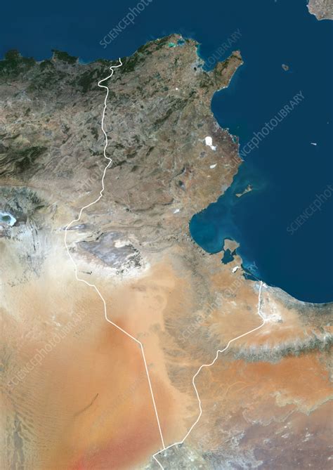 Tunisia Satellite Image Stock Image C059 1574 Science Photo Library