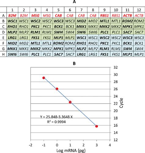 The Qrt Pcr Array Assay A A 96 Well Qrt Pcr Plate Template With 5